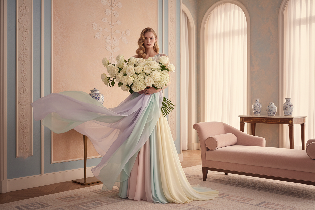 make the background luxury pastel wall